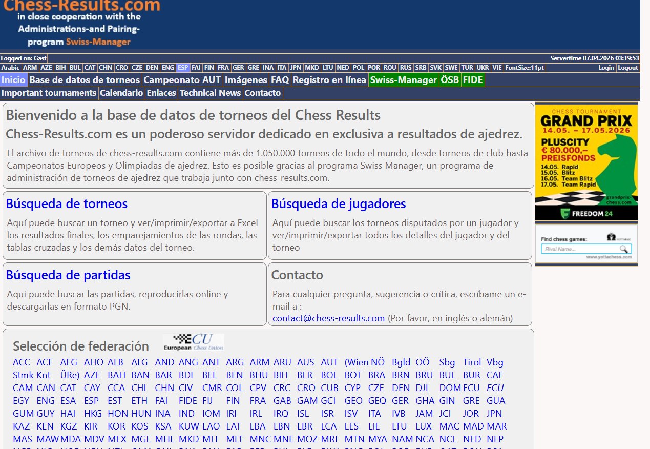 Página del torneo en Chess Results